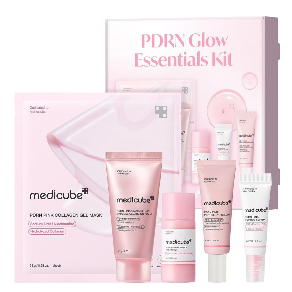 Medicube PDRN Glow Essentials Kit – 5-Step Mini Skincare Travel Set