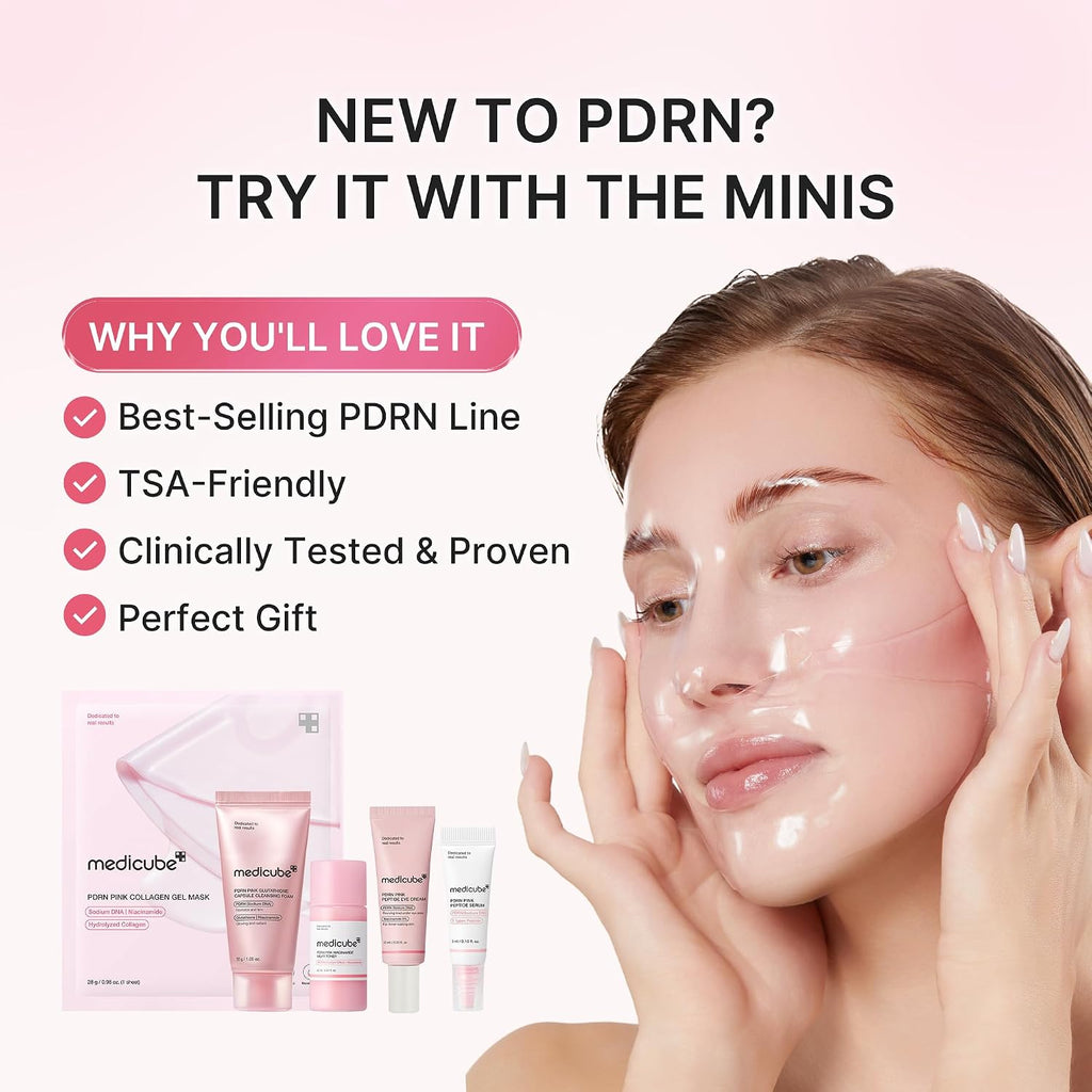 Medicube PDRN Glow Essentials Kit – 5-Step Mini Skincare Travel Set
