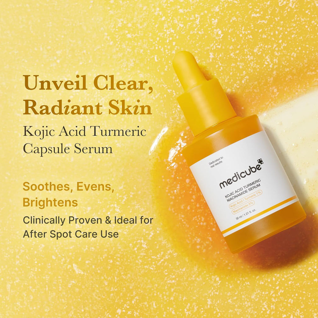 Medicube Kojic Acid Turmeric Clarifying Capsule Serum – Brightening & Soothing Care