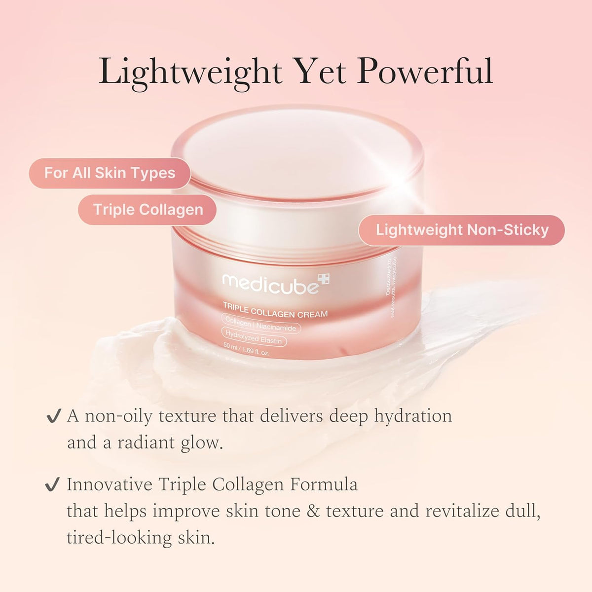 Medicube Triple Collagen Cream – Hydrating & Firming Face Moisturizer