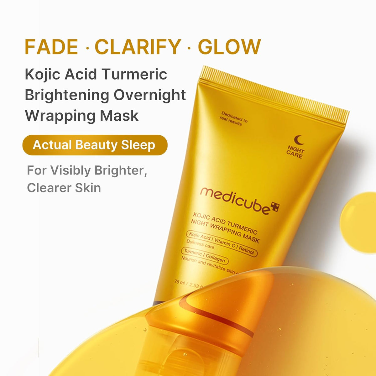 Medicube Kojic Acid Brightening Wrapping Mask | Overnight Peel-Off Facial Mask