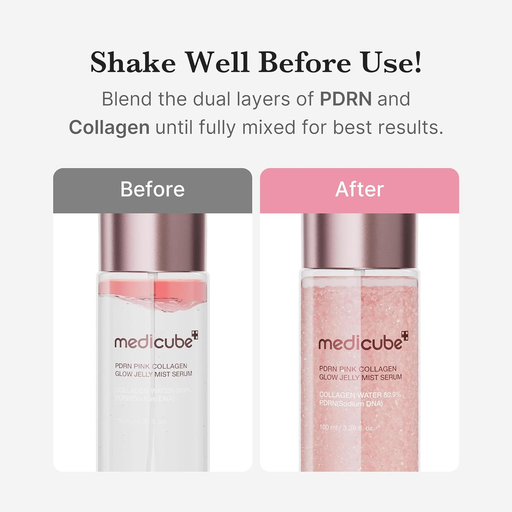Medicube Pink PDRN Collagen Jelly Mist Serum – Hydrating Glow Spray