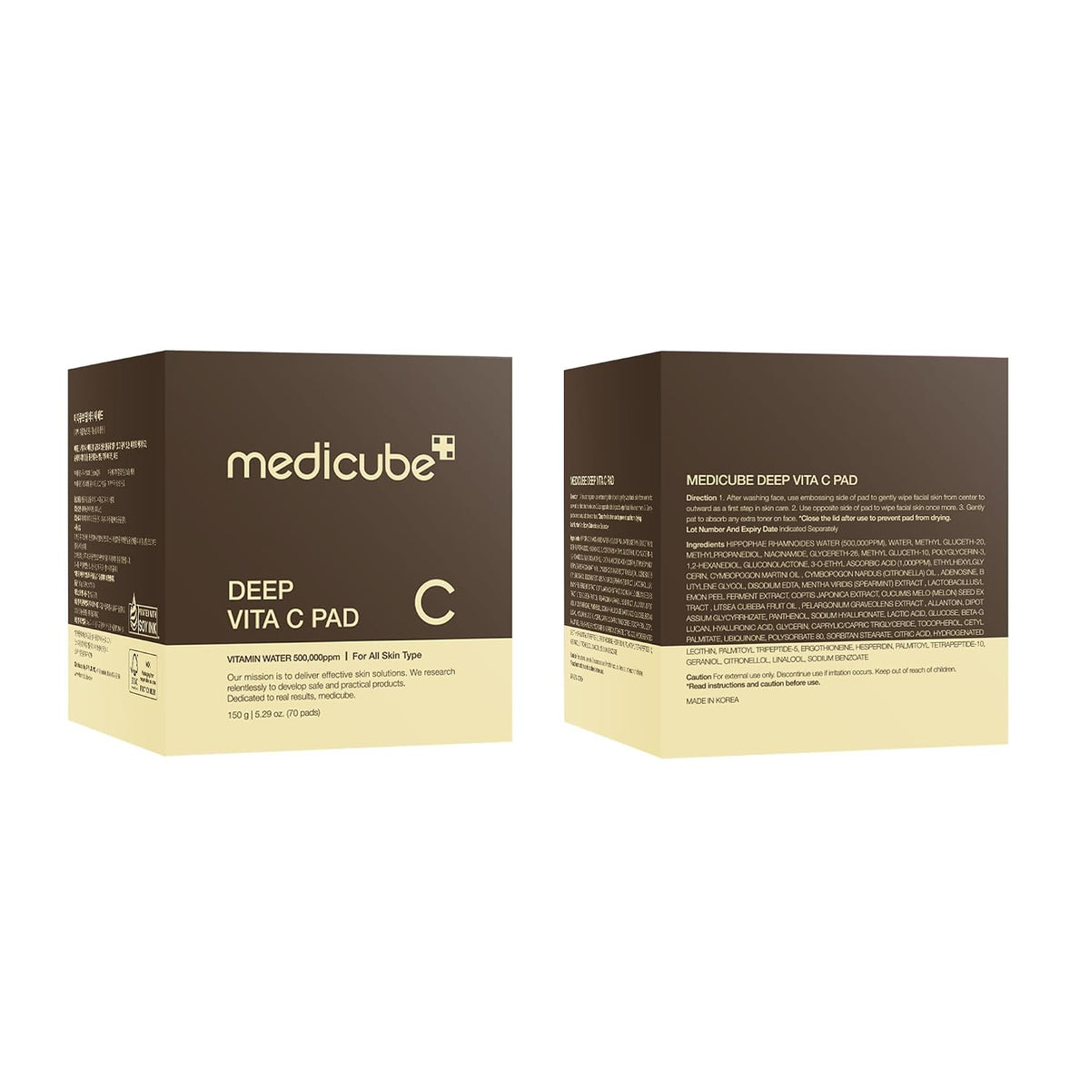 Medicube Deep Vita C Toner Pads – Brightening & Hydrating Vitamin C Pads