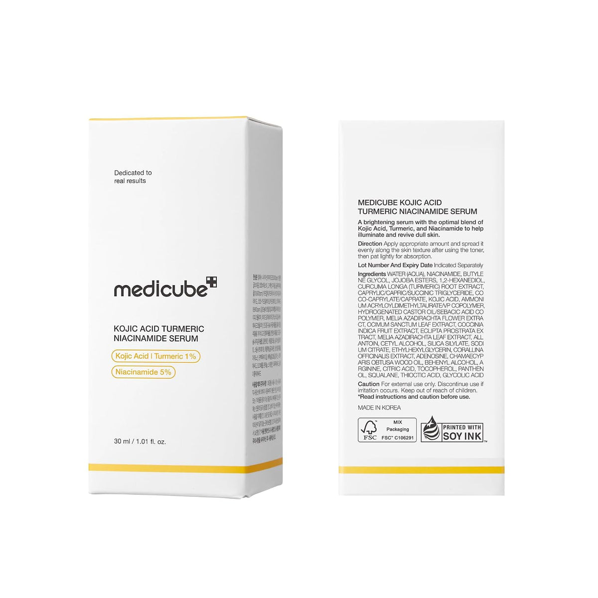 Medicube Kojic Acid Turmeric Clarifying Capsule Serum – Brightening & Soothing Care