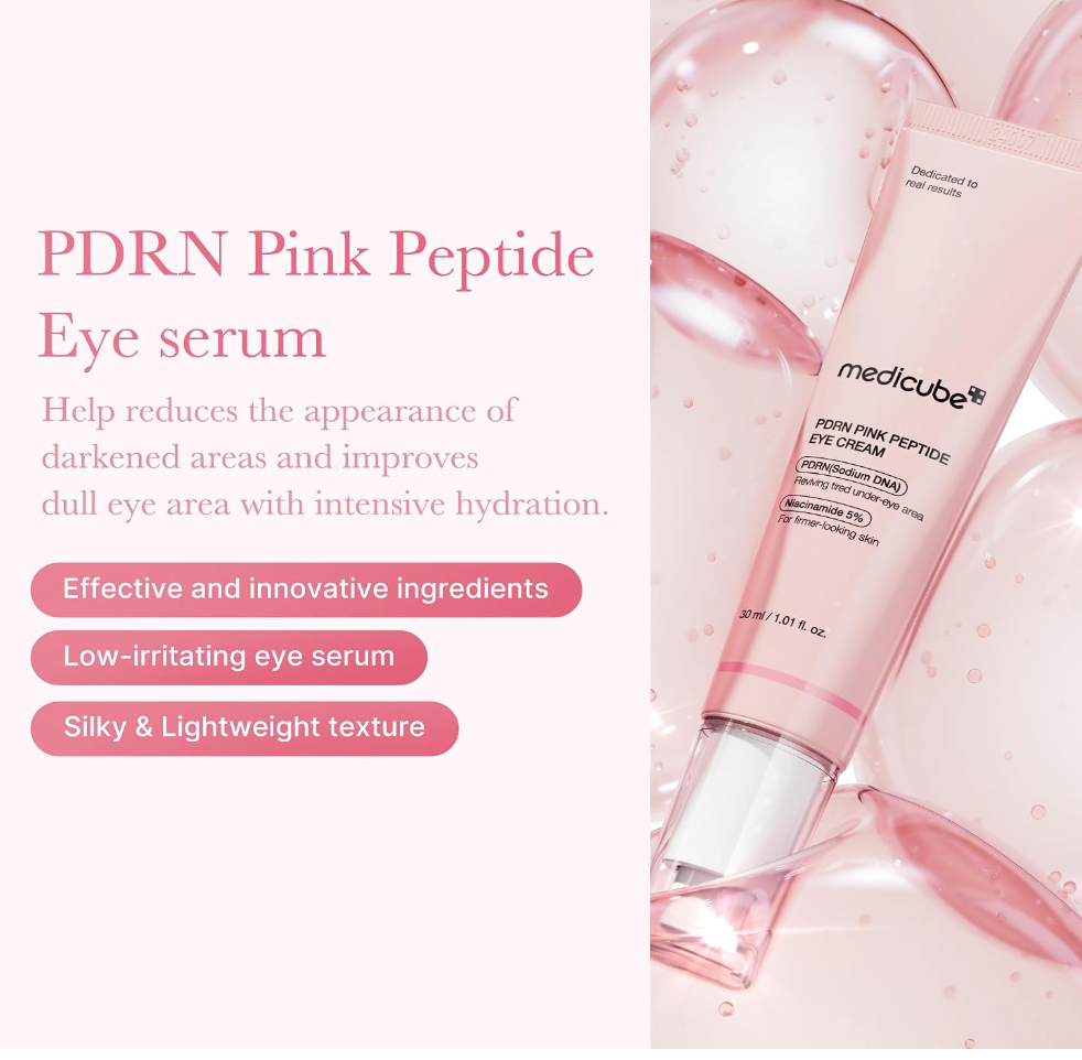 Medicube PDRN Pink Peptide Eye Serum – Firming & Hydrating Eye Care