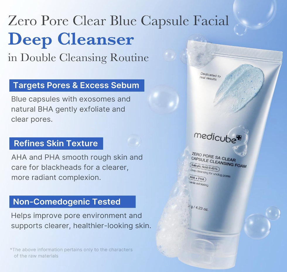 Medicube Zero Pore Capsule Cleansing Foam – Deep Cleansing & Pore Care