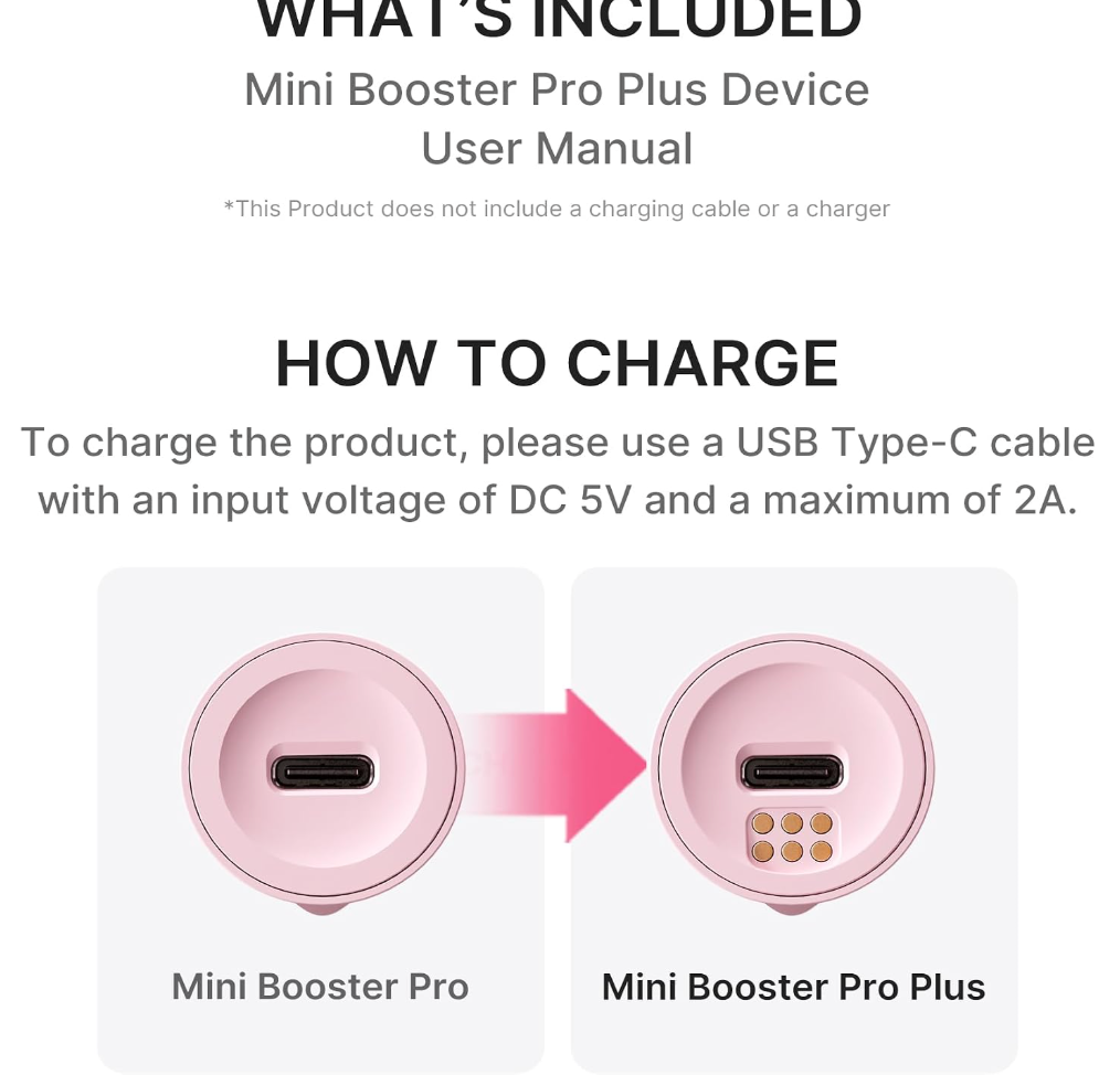 Medicube Mini Booster Pro Plus – Portable Facial Device for Radiance, Pink