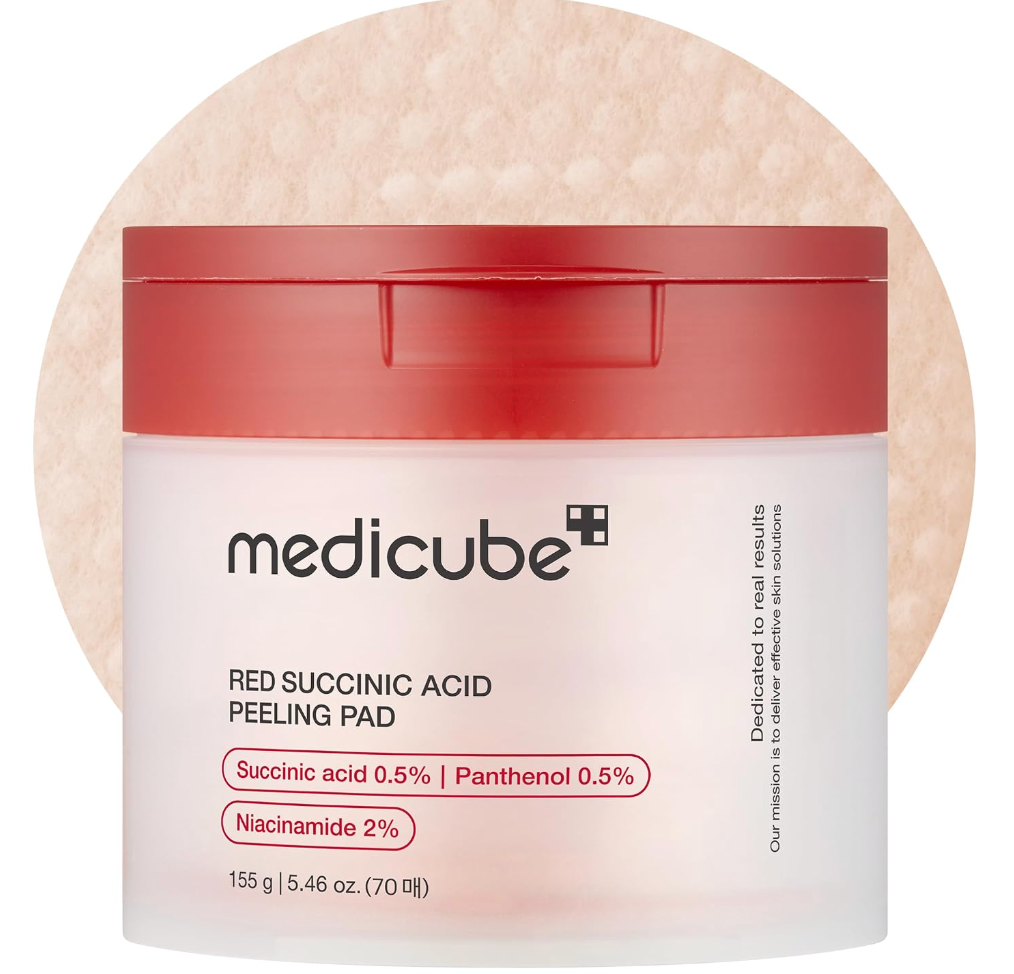 Medicube Red Succinic Acid Toner Pads – Exfoliating & Breakout Care