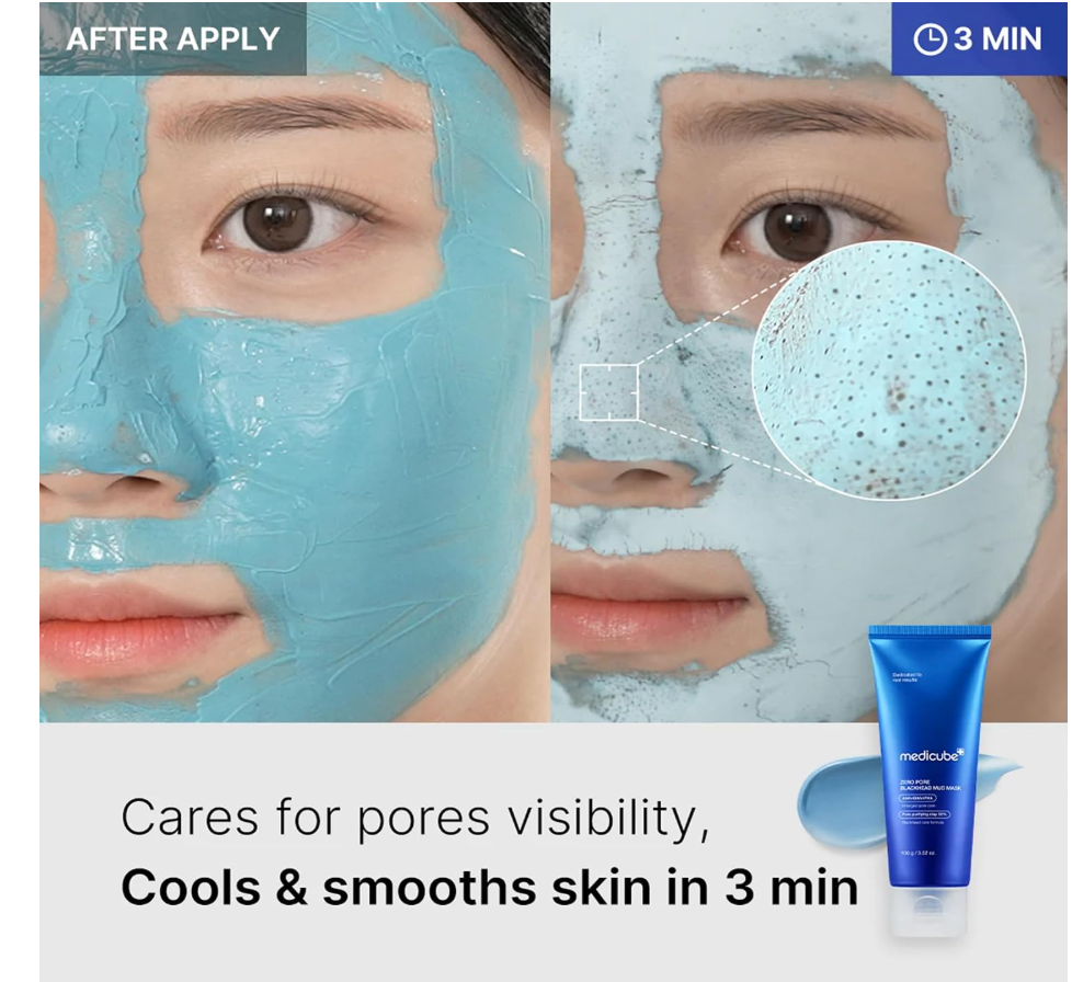 Medicube Zero Pore Blackhead Mud Mask – AHA, BHA & PHA Pore Cleansing Mask