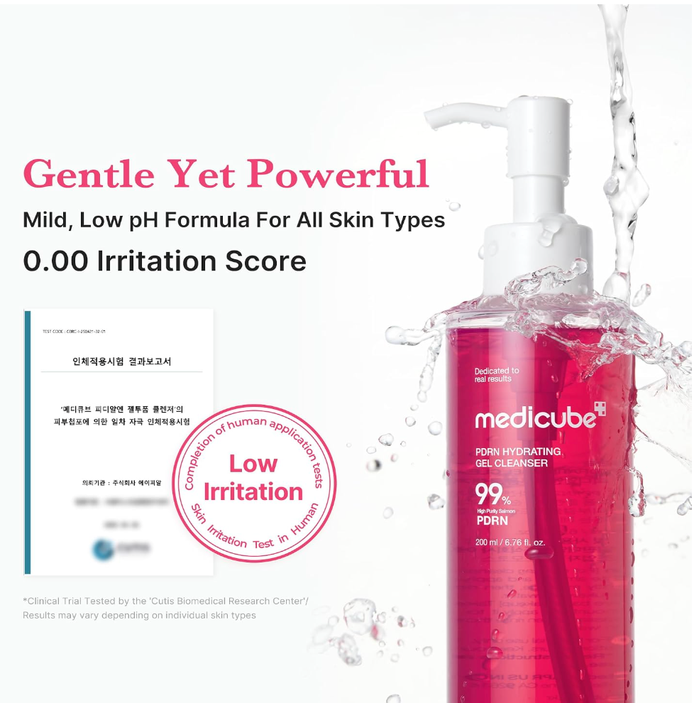 Medicube PDRN Jelly to Foam Cleanser – Gentle Low pH Hydrating Face Wash