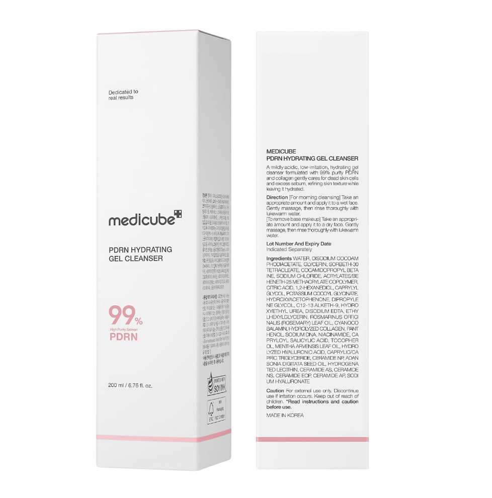 Medicube PDRN Jelly to Foam Cleanser – Gentle Low pH Hydrating Face Wash