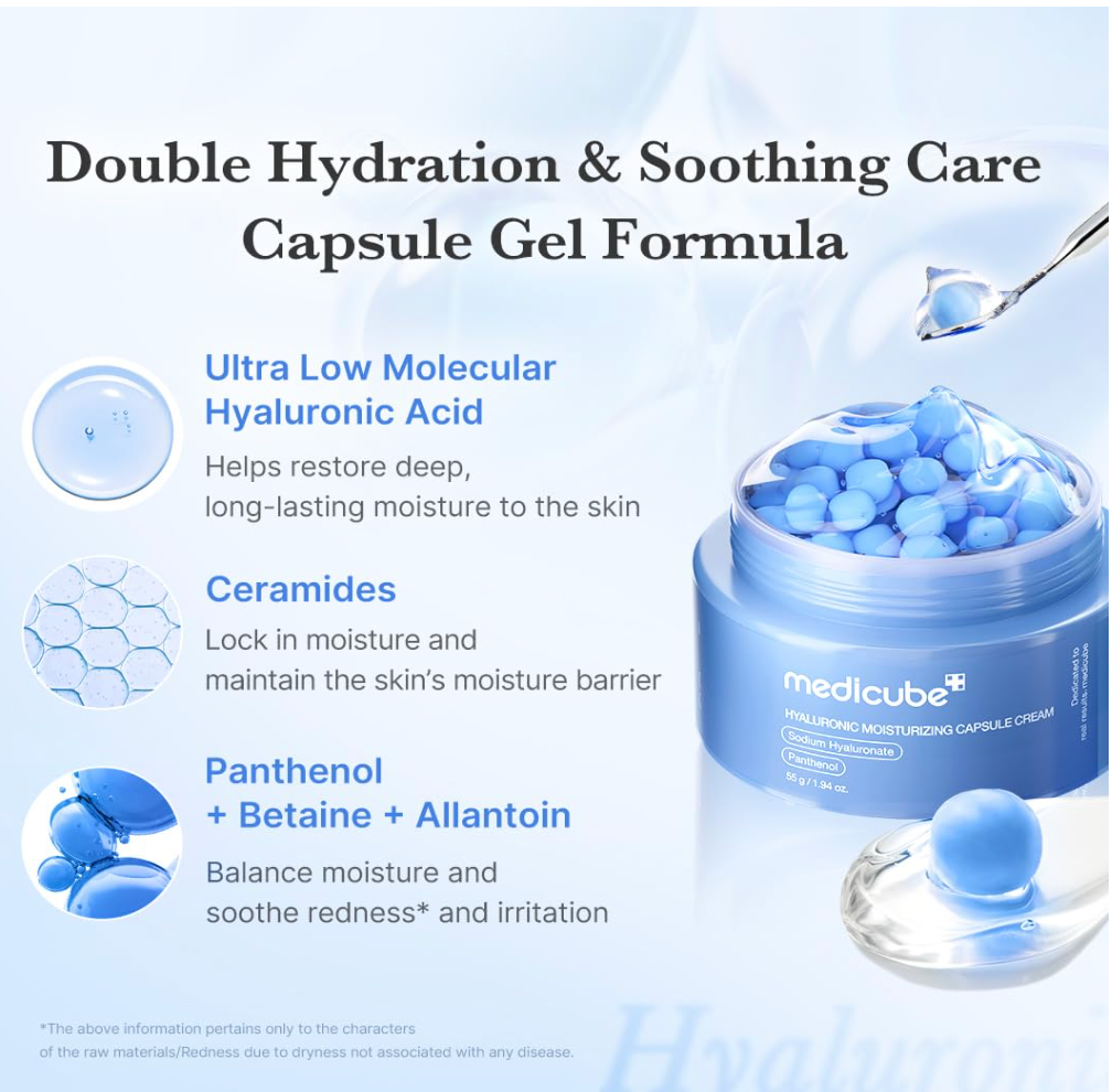 Medicube Hyaluronic Acid Capsule Cream – 120H Hydration & Barrier Care