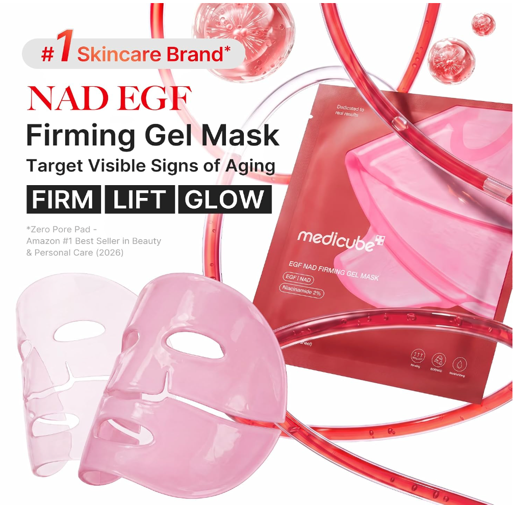 Medicube Firming NAD EGF Jelly Gel Mask – Overnight Hydration Care, 4-Pack