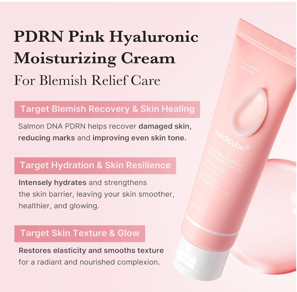 Medicube PDRN Pink Hyaluronic Moisturizing Cream – Hydration & Elasticity Care