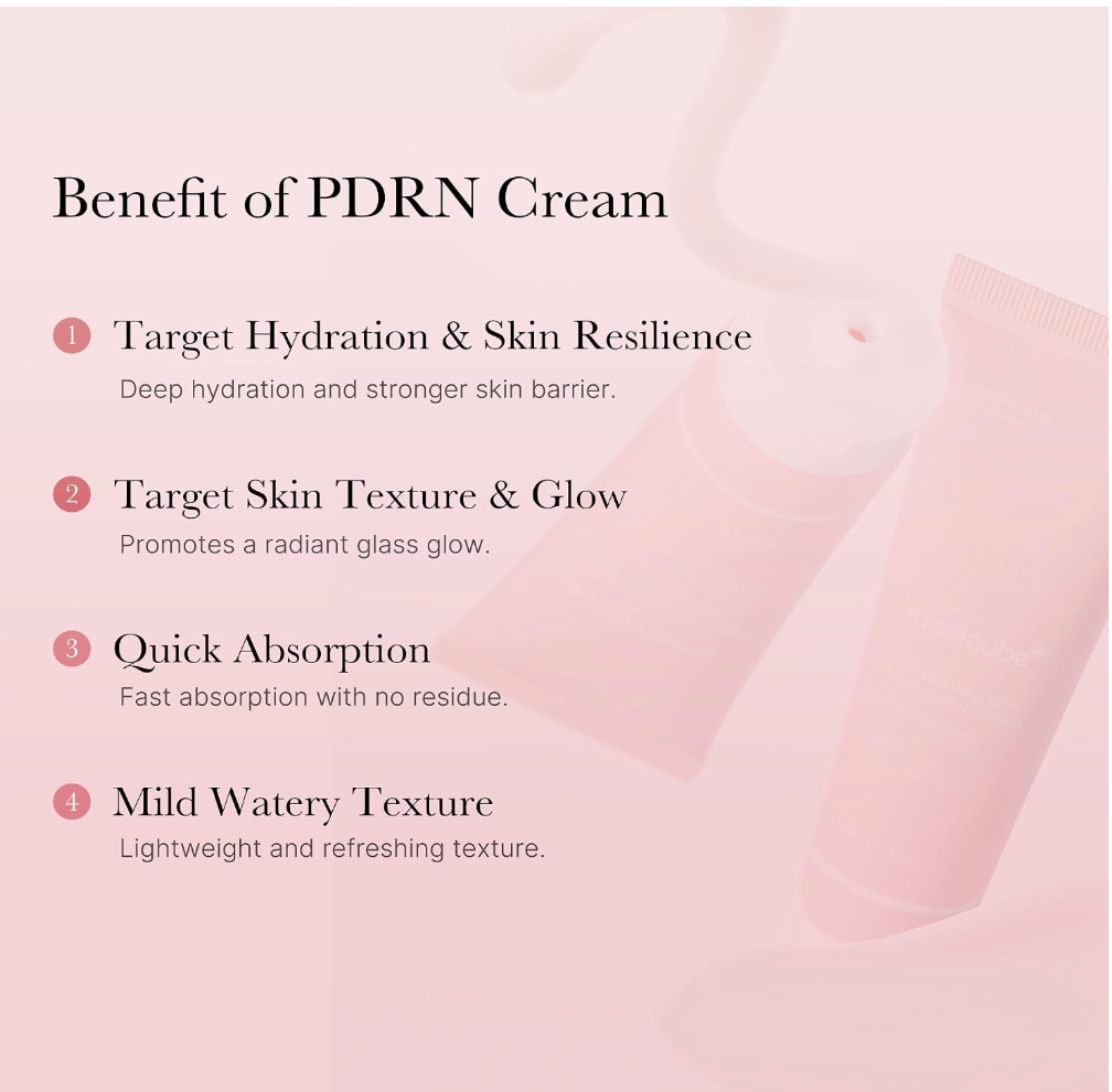 Medicube PDRN Pink Hyaluronic Moisturizing Cream – Hydration & Elasticity Care