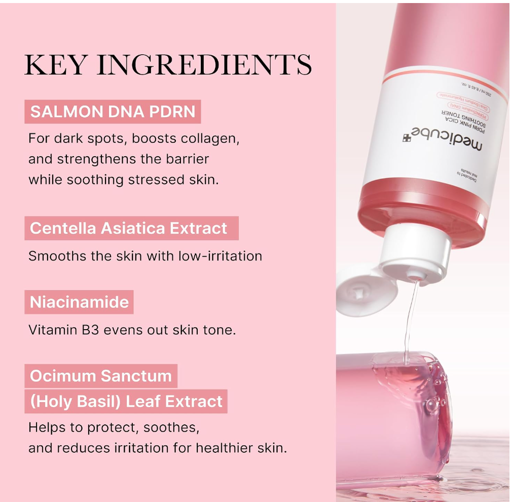 Medicube Salmon DNA PDRN CICA Soothing Toner – Hydrating & Balancing Care