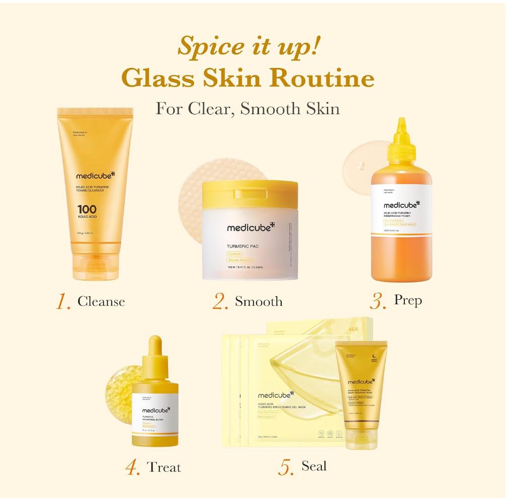 Medicube Kojic Acid Turmeric Smoothing Toner – Face & Body Brightening Care