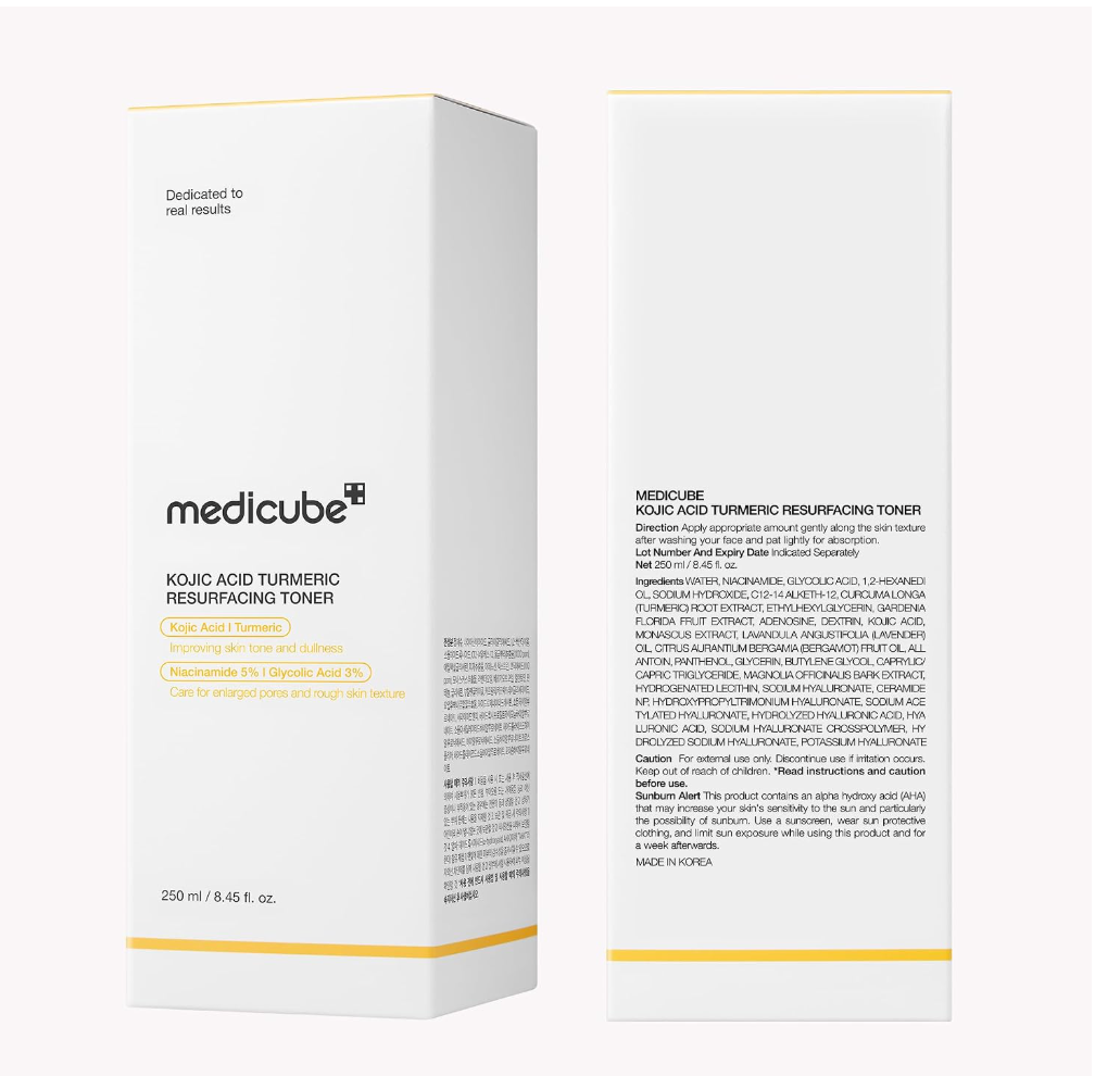 Medicube Kojic Acid Turmeric Smoothing Toner – Face & Body Brightening Care