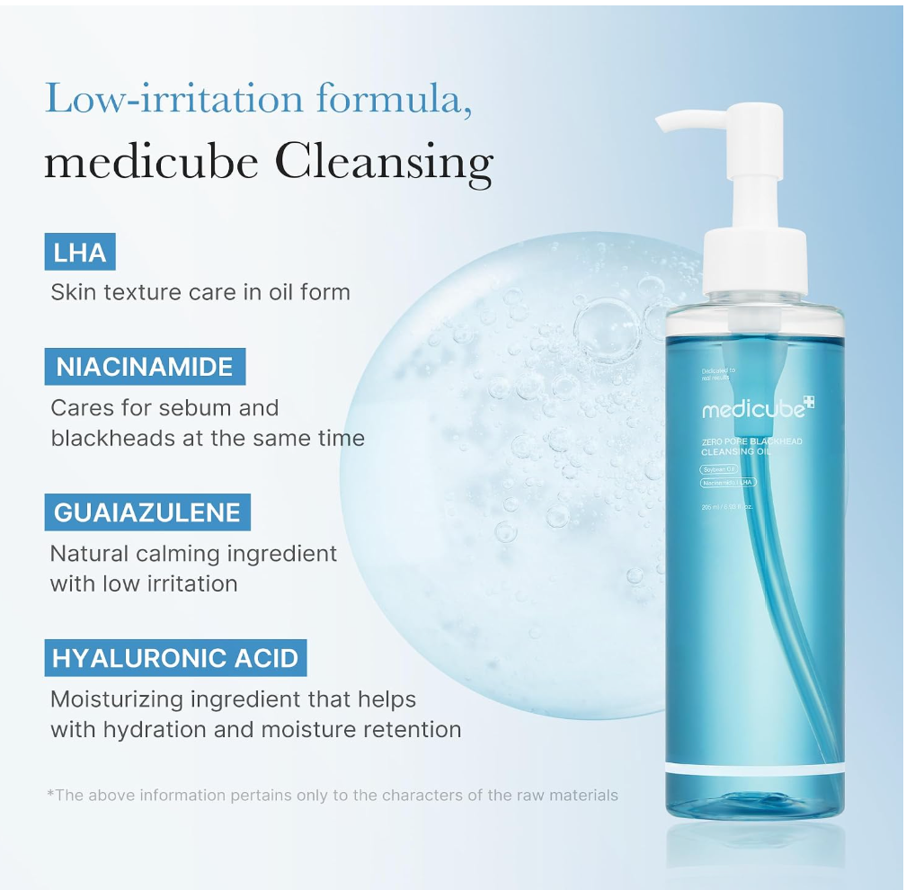 Medicube Zero Pore Blackhead Cleansing Oil – Makeup & Pore Cleansing Care