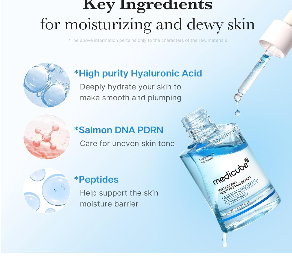 Medicube Hyaluronic Multi Peptide PDRN Serum – Lightweight Hydrating Glow Serum